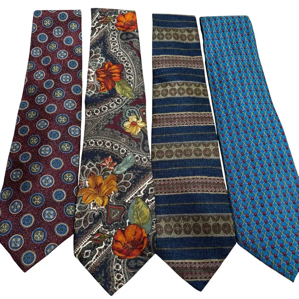 4 Vintage all silk neck ties from Jos A Bank Corporate Executive career series